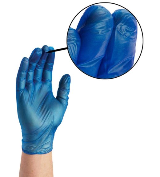 Blue Vinyl Gloves Fit