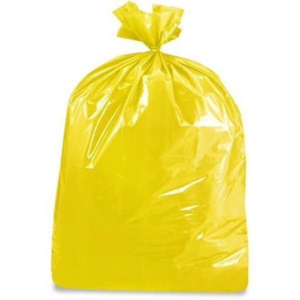 yellow waste bags