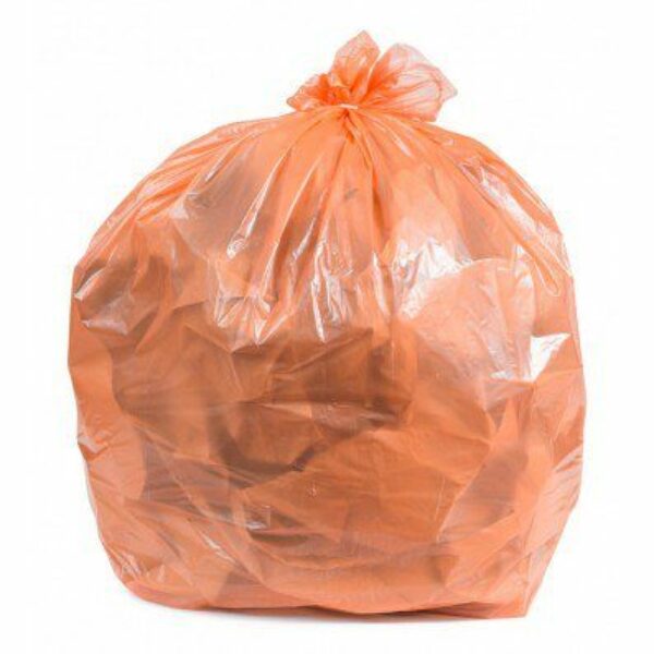 Orange waste bags