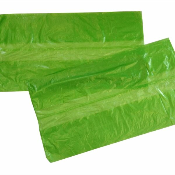 Green soluble strip laundry bags