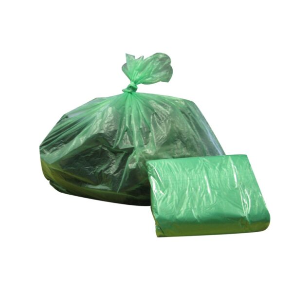 Soluble strip laundry bags Green