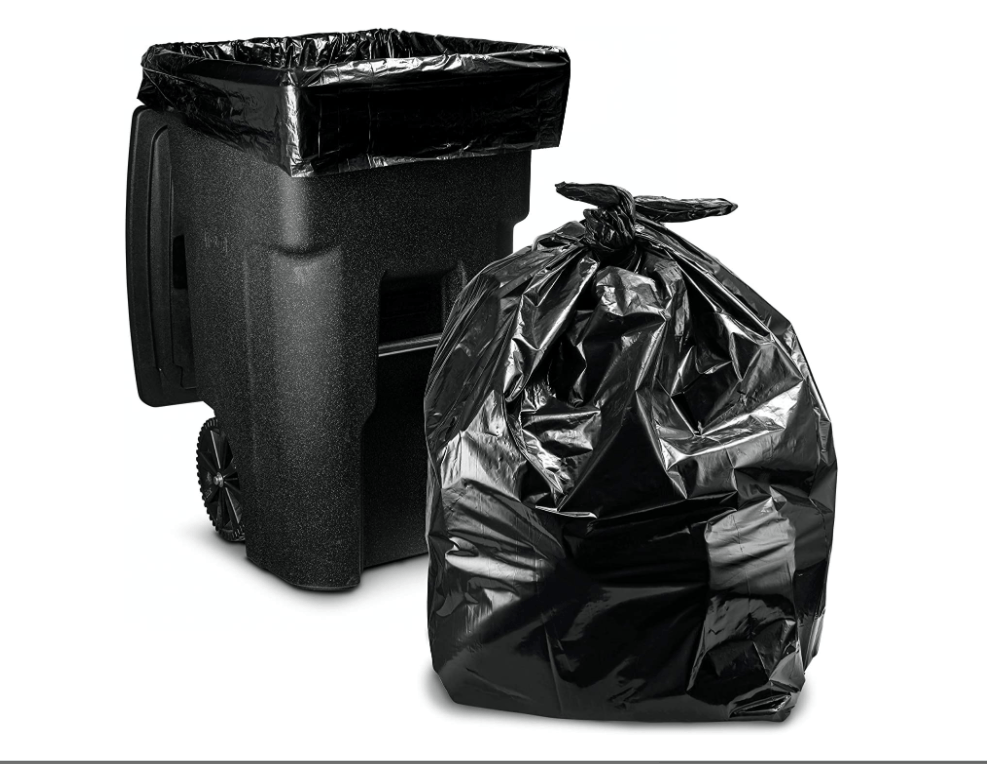 Black wheelie bin liner