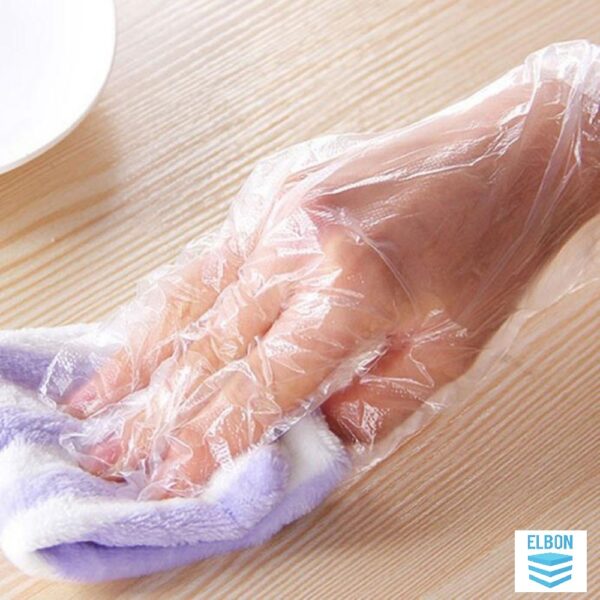 Disposable polythene gloves cleaning