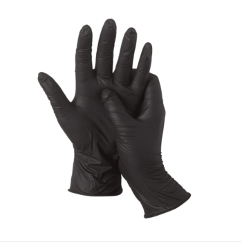 Disposable Black Nitrile Powder Free Gloves Latex Free Tear Puncture Resistant