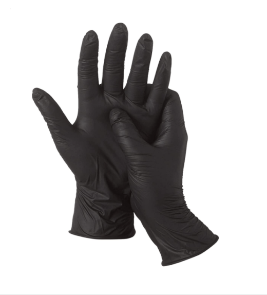Black disposable Nitrile gloves