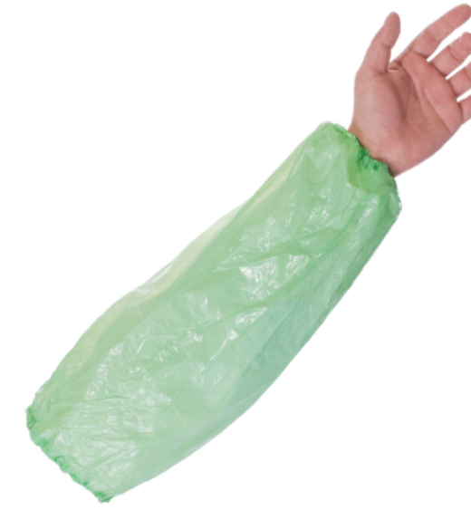 Green disposable oversleeves