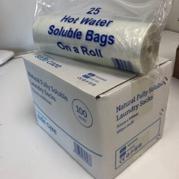 Fully Soluble Clear Laundry Bags Hot Water Dissolvable Washing Bag Roll