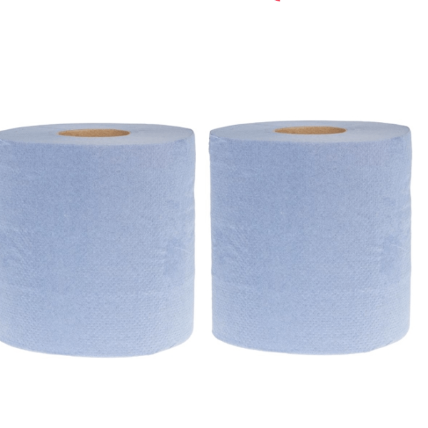 Blue centrefeed roll paper