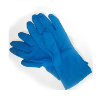 Household Gloves Blue Rubber Washing Up Cleaning Gloves