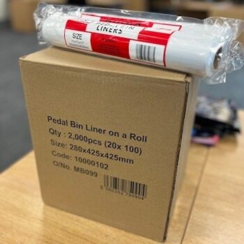 Pedal Liner on Roll White 10Lt Small Light Duty Bag