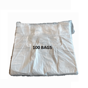 Strong Carrier Bags Vest Style White 10.5"x 15"x18"